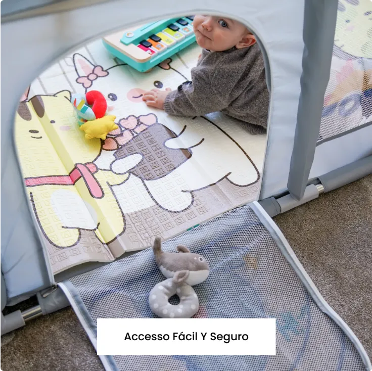 PARVULI® Parque Infantil Bebé + Alfombra de Juegos + Agarraderas - PARVULI