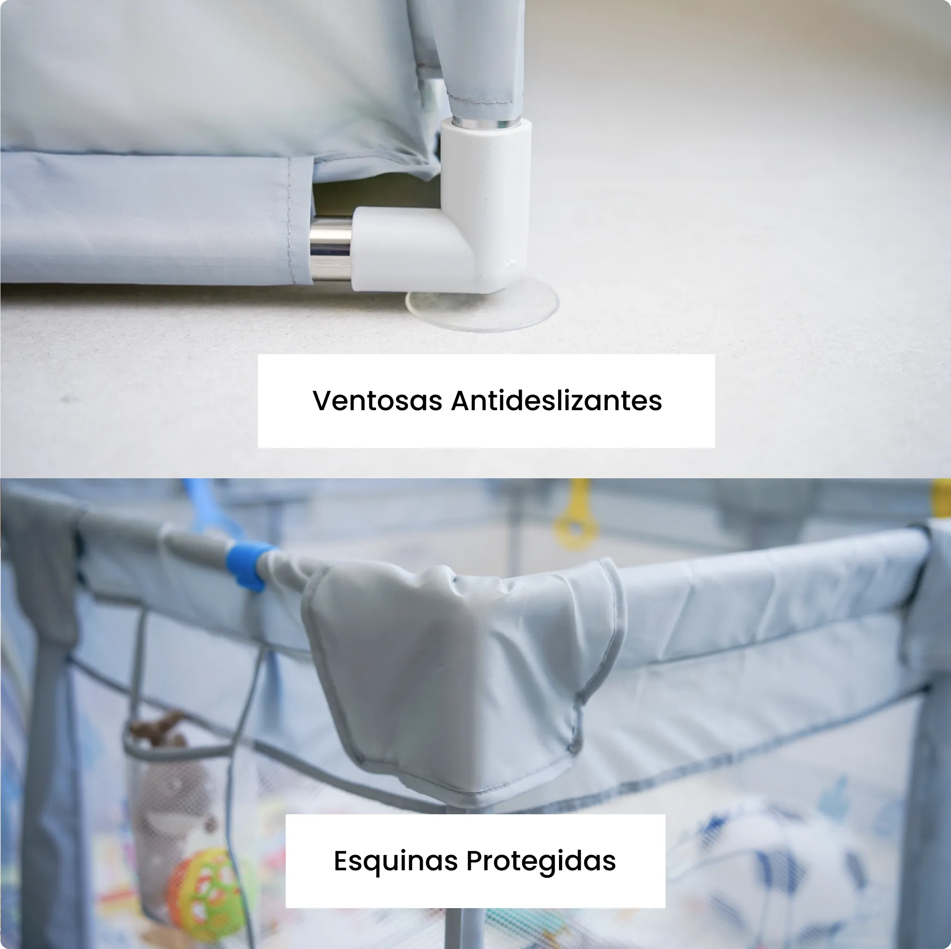 PARVULI® Parque Infantil Bebé + Alfombra de Juegos + Agarraderas - PARVULI