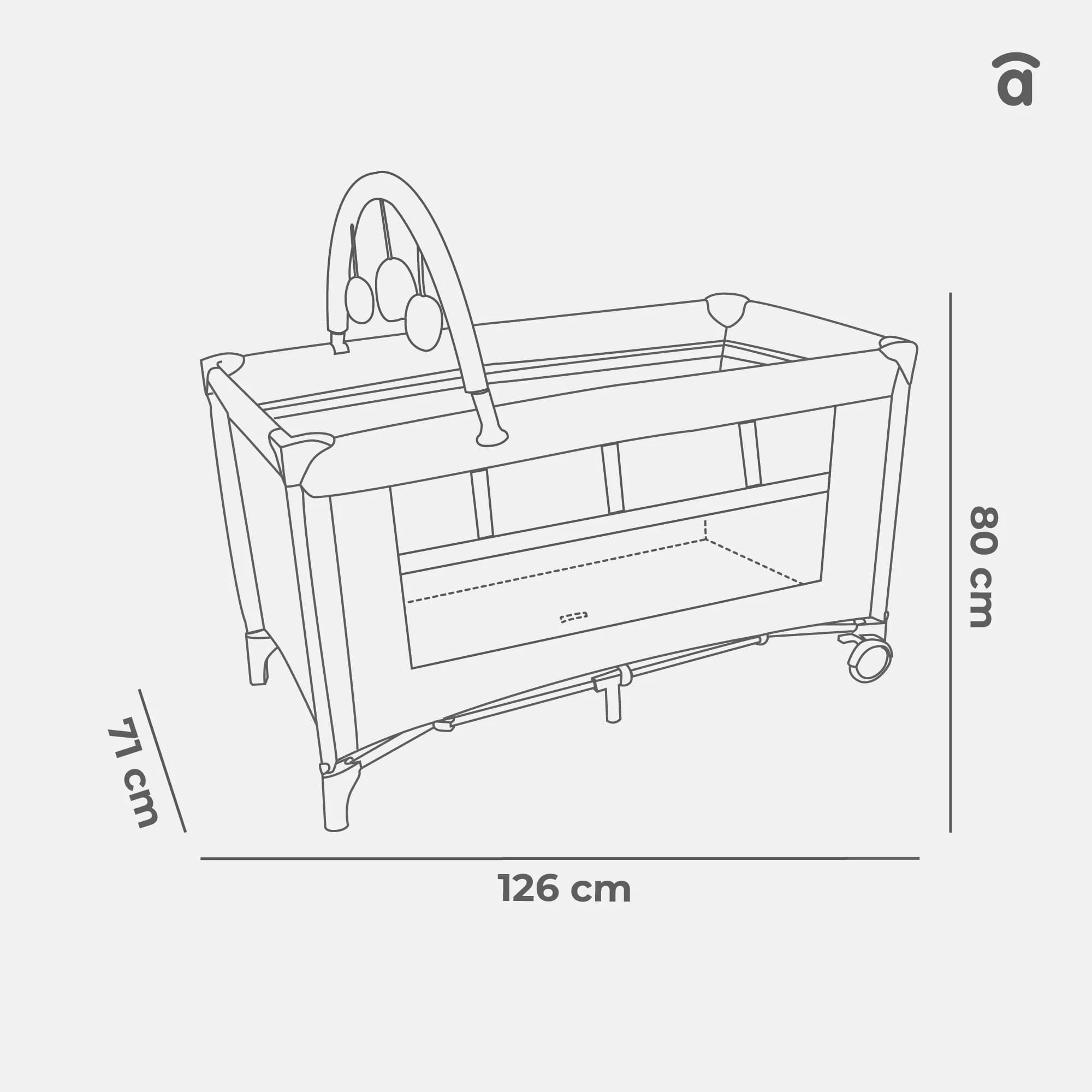 Cuna de Viaje Complet Dúo con Doble Altura - Diseño Búho