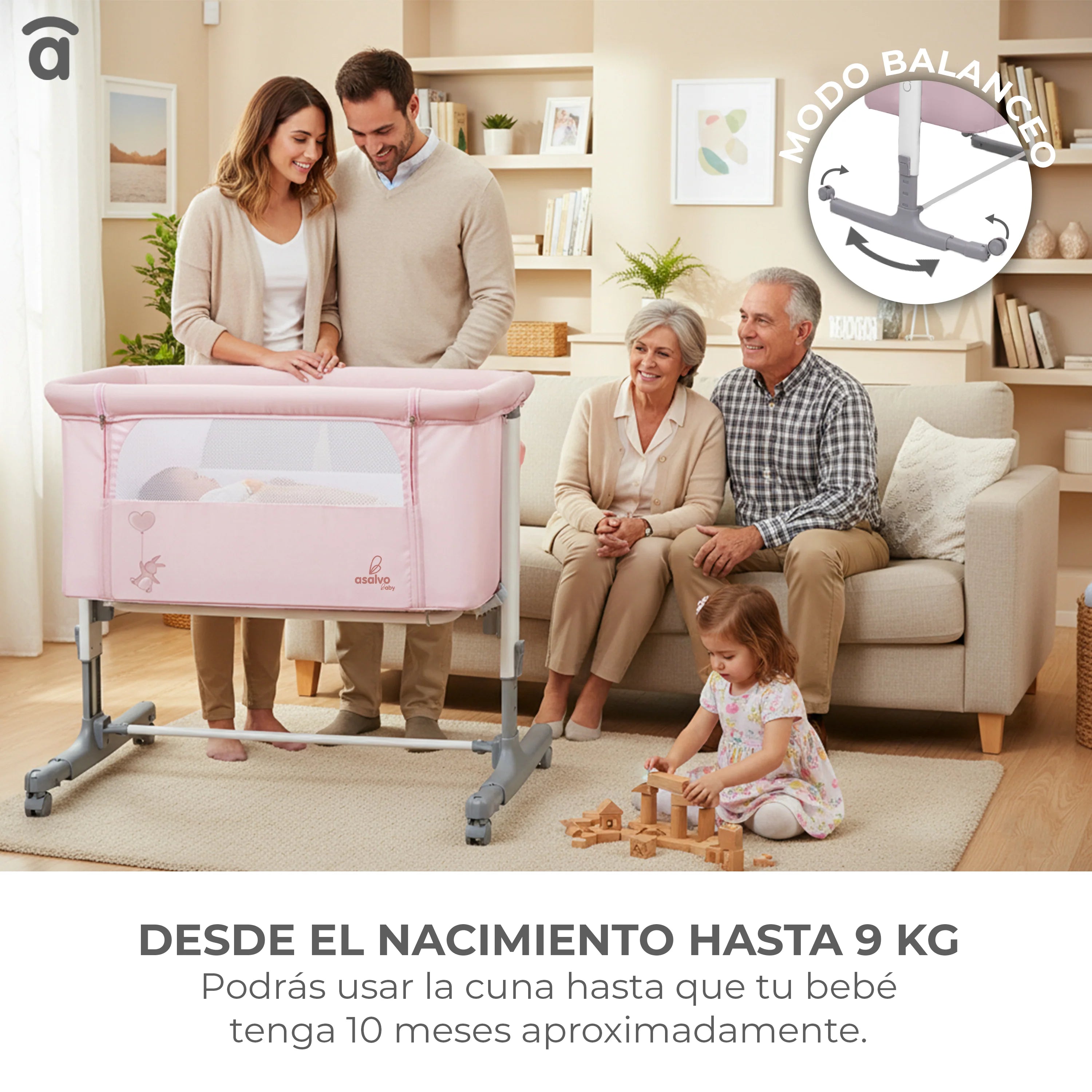 Minicuna de Colecho Calm - Diseño Moderno y Seguro