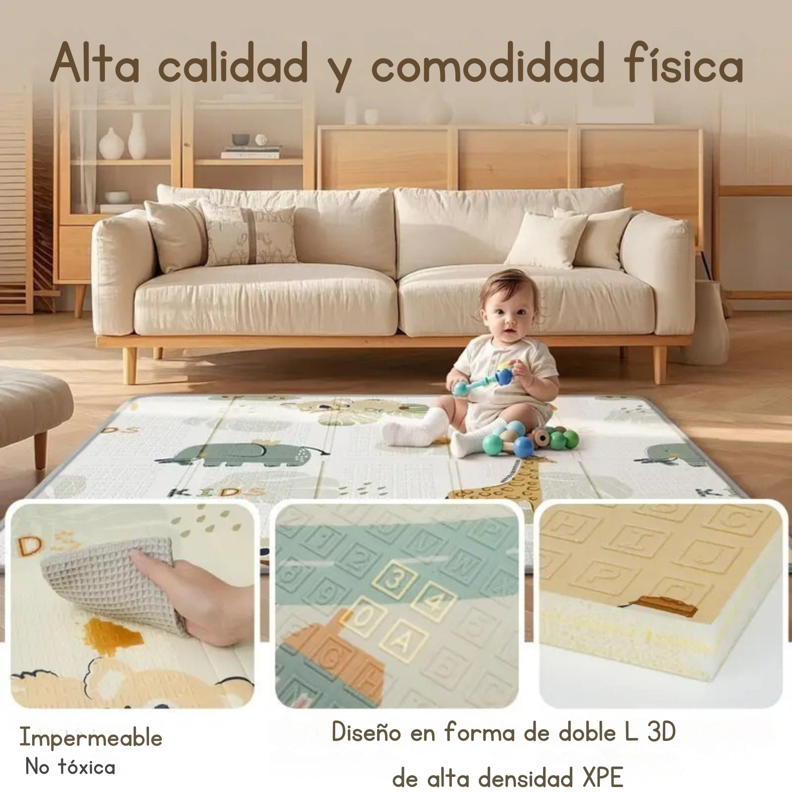 PARVULI™ Alfombra Acolchada y Libro Sensorial
