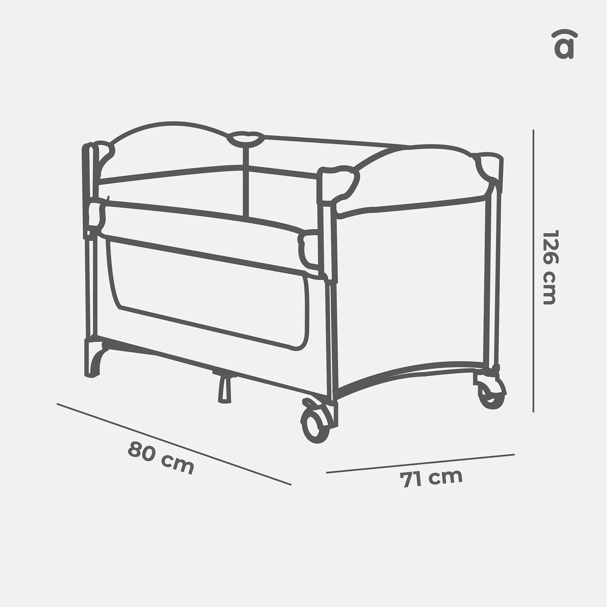 Cuna de Colecho 2 en 1 Together - Plegable y Portátil con Ruedas