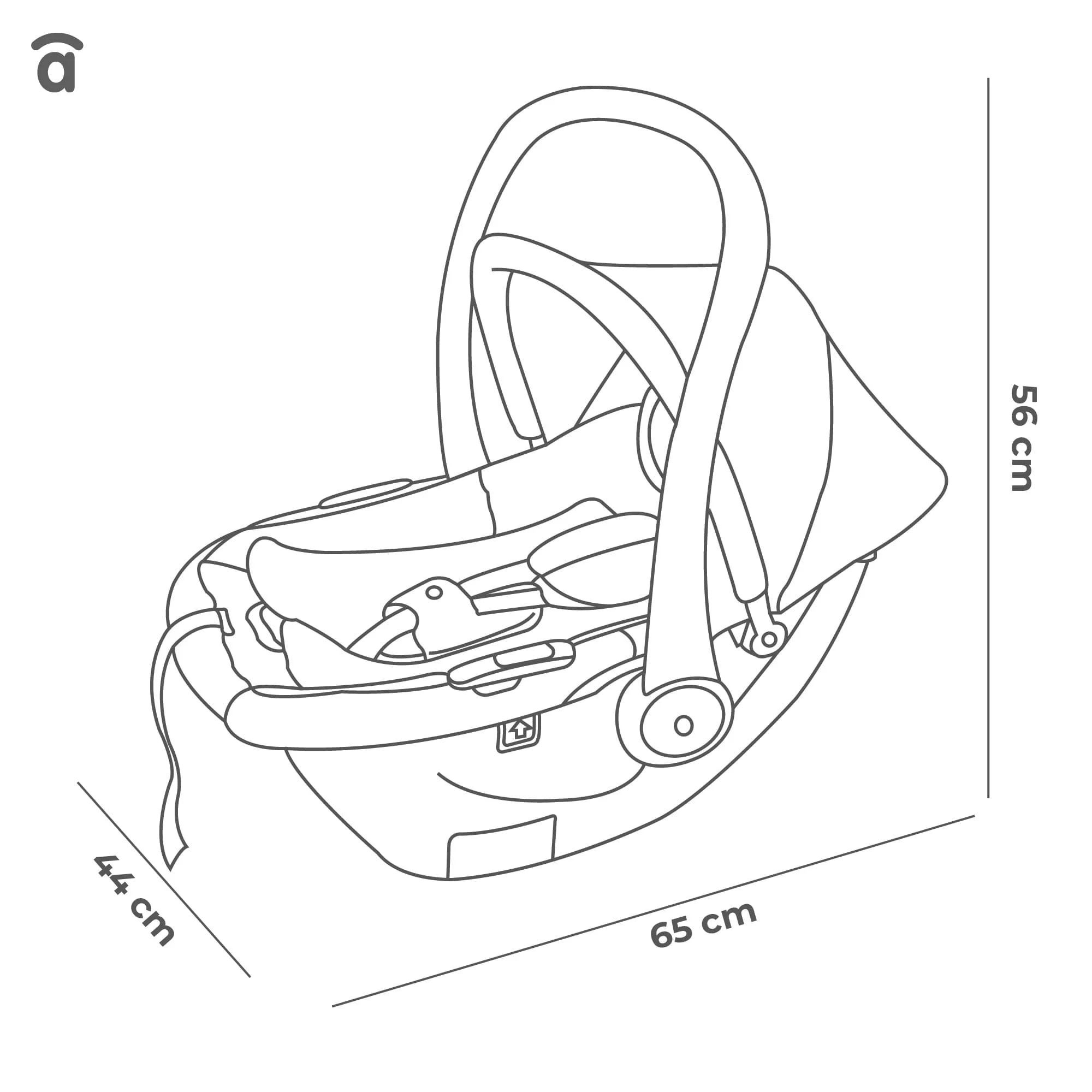 Silla de Auto Mimmo I-Size 40-87cm - Contramarcha con Protección Lateral