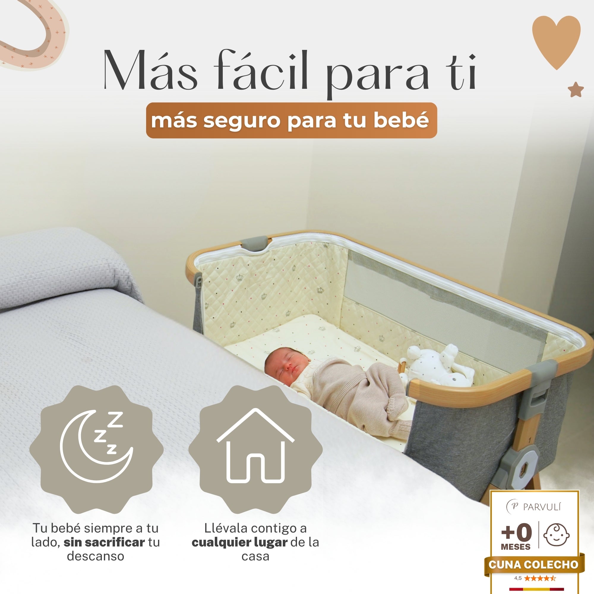 PARVULI Cuna Colecho Portátil