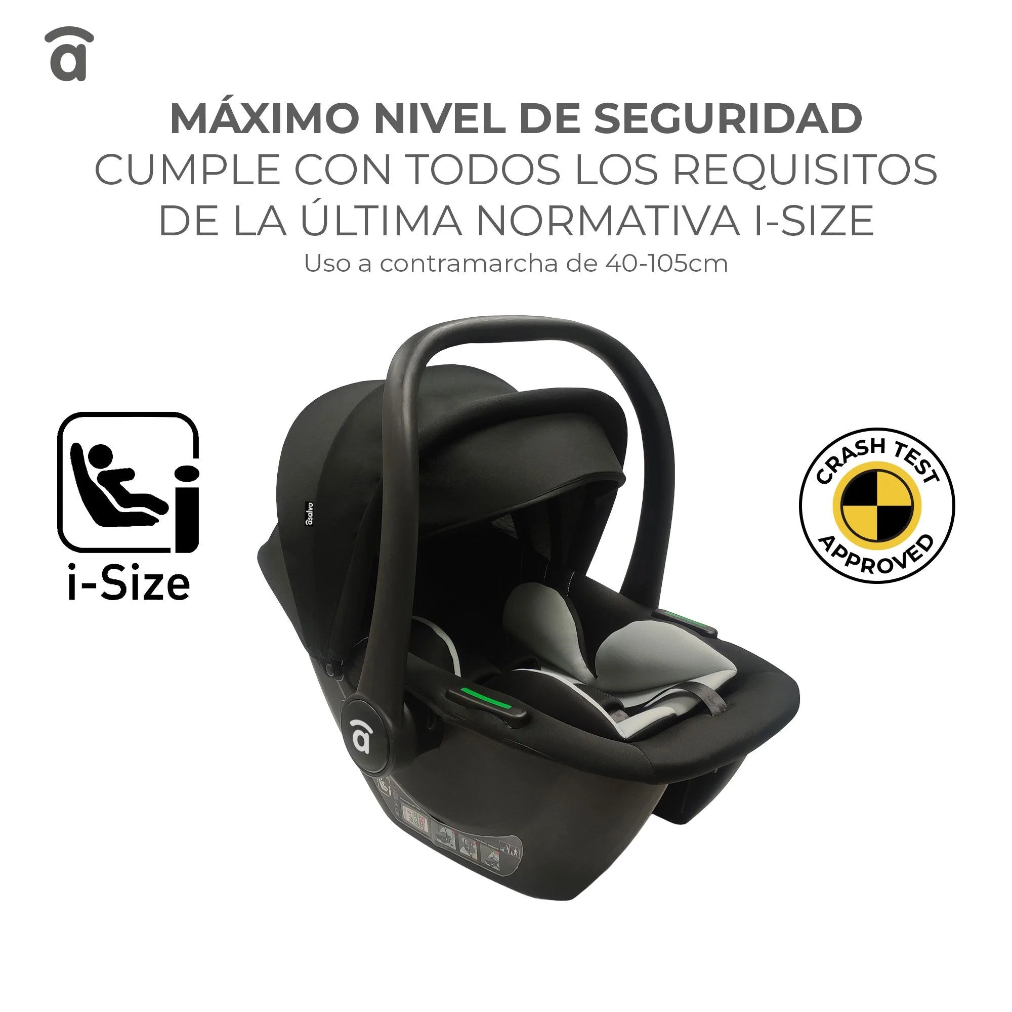 Silla de Auto Mimmo I-Size 40-87cm - Contramarcha con Protección Lateral