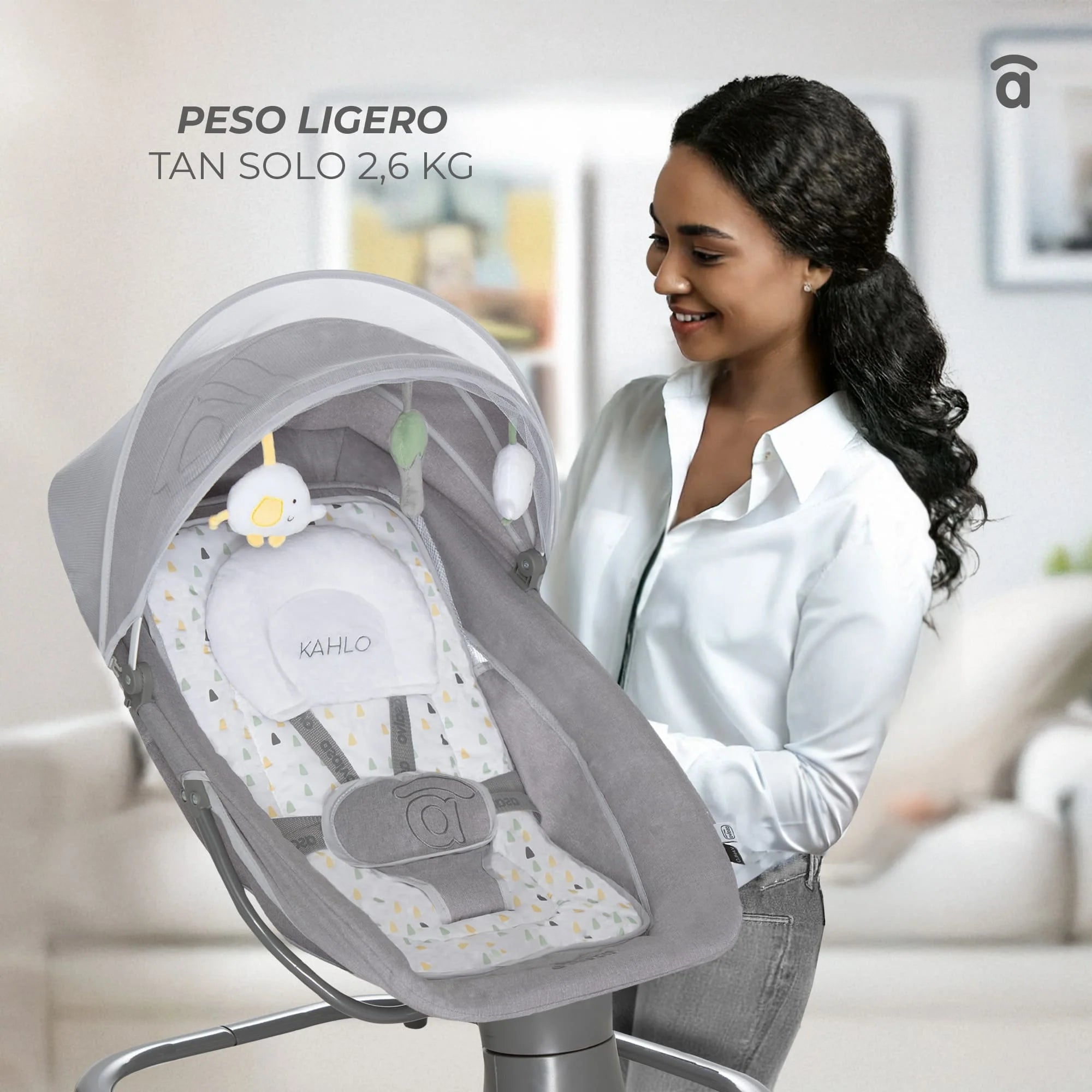 Hamaca Balancín Kahlo Arbolitos con Bluetooth, Música y Vibración 0-3 años