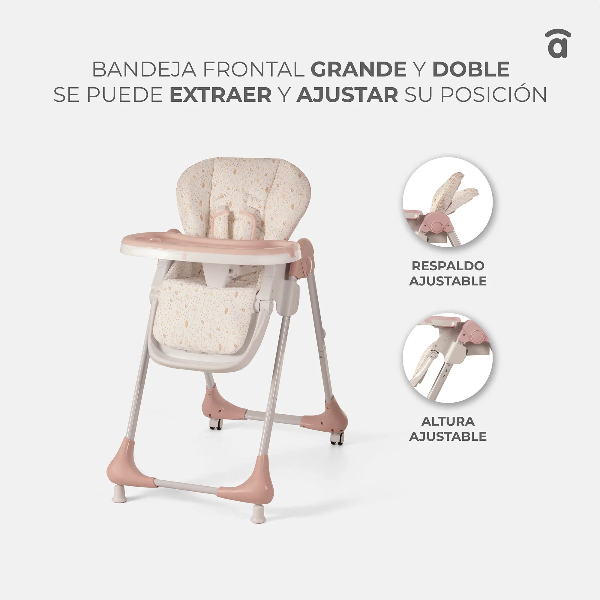 Trona Chef Sabana - Ajustable 7 Alturas con Bandeja Doble