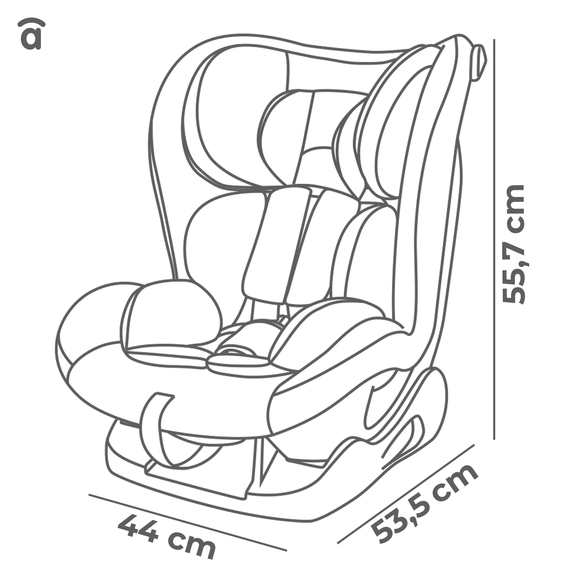 Silla de Auto Proseat Convertible - Grupo 0+/1/2 (40-105 cm) con Protección Lateral