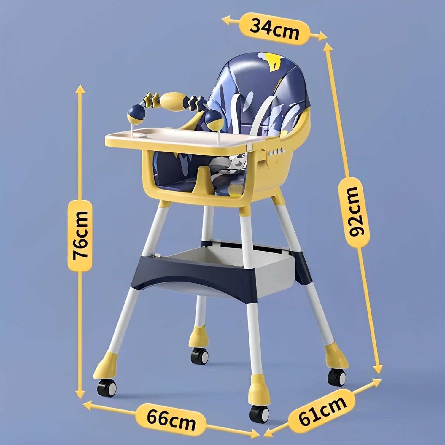 PARVULI Tronas De Bebe Con Babero Y Vajilla De Silicona - Trona De Bebe Evolutiva Hasta 25Kg - Silla De Comer Portatil Para Bebe (Estampado Rosa)