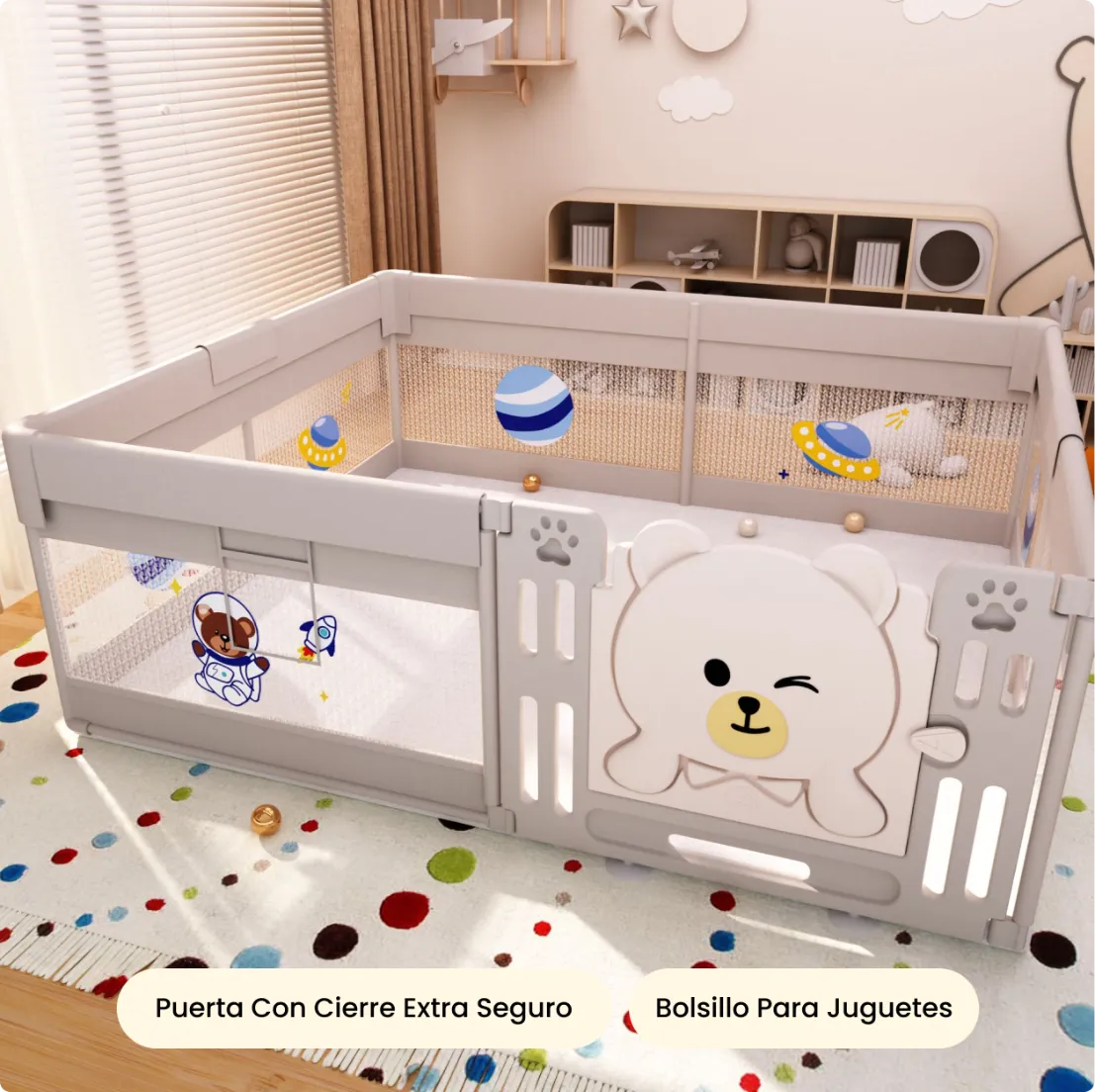 PARVULI® Parque Infantil Bebé con Puerta Rígida
