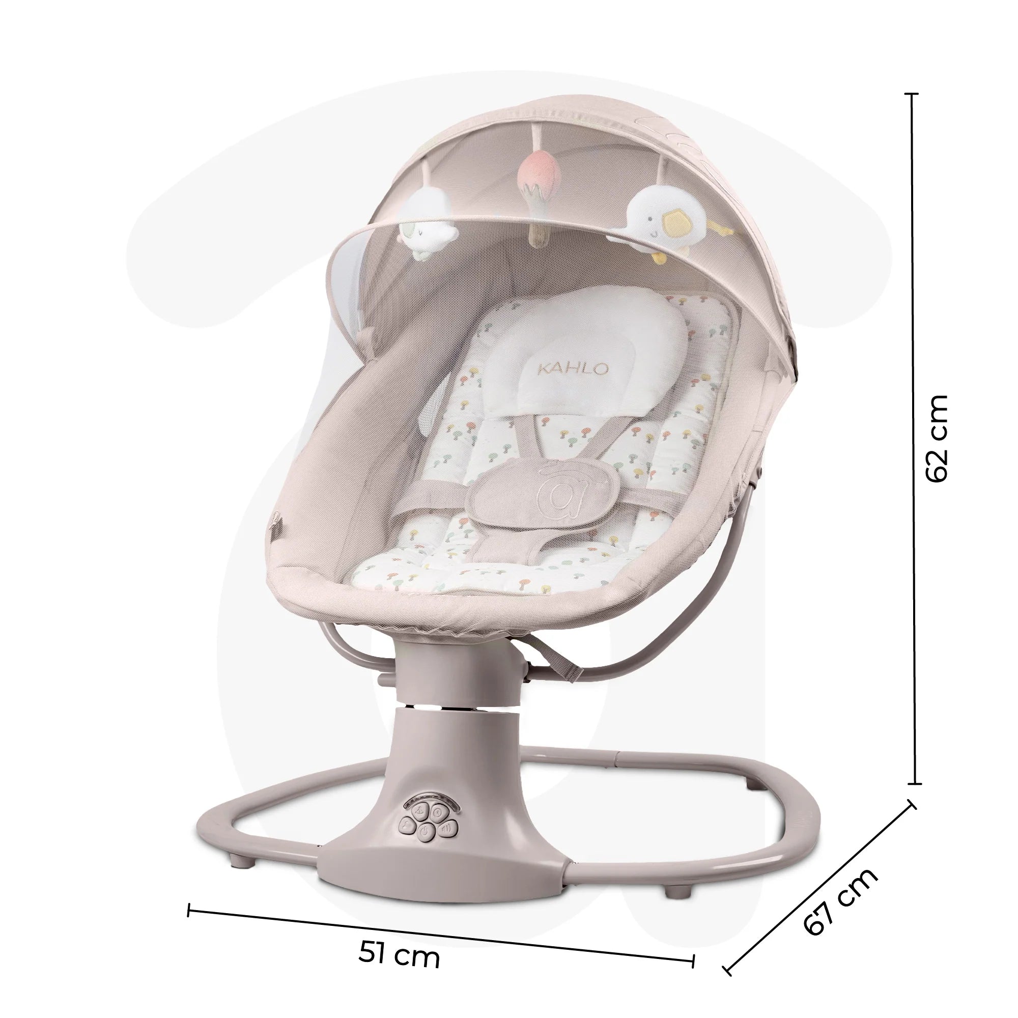 Hamaca Balancín Kahlo Arbolitos con Bluetooth, Música y Vibración 0-3 años