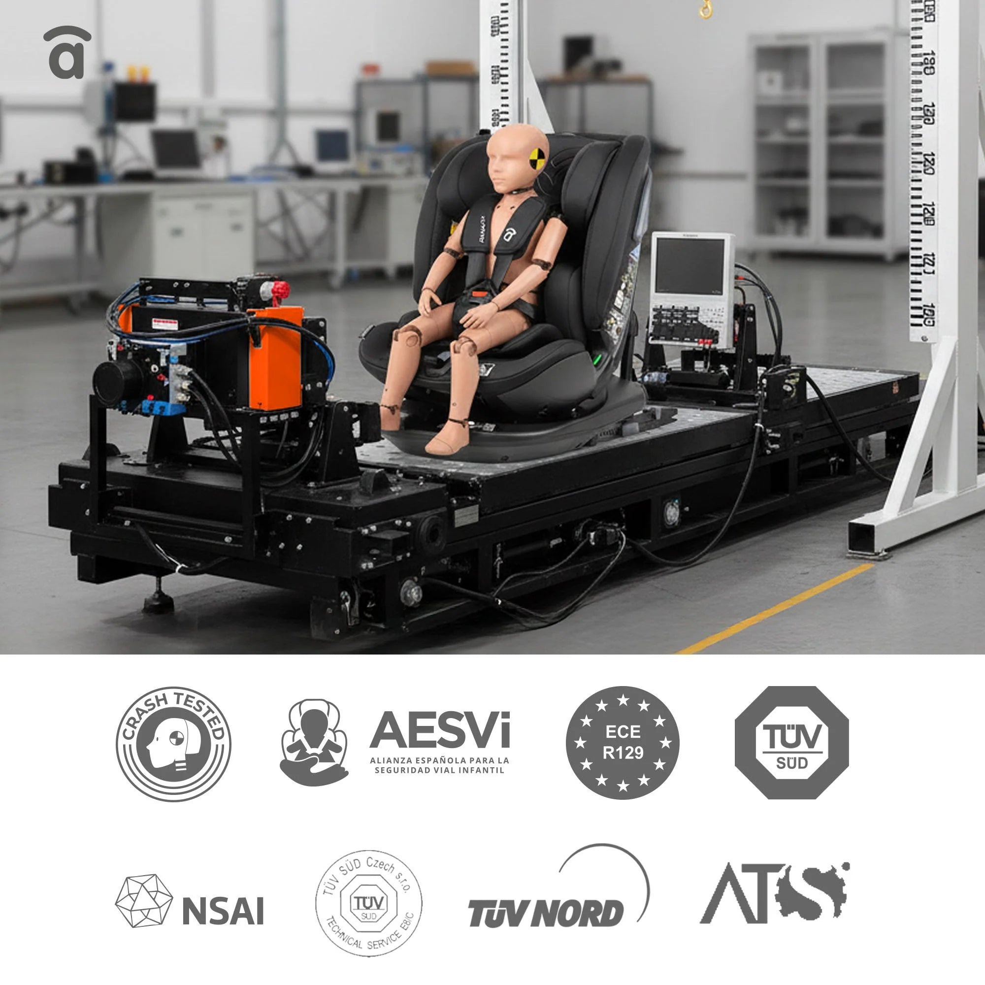 Silla de Auto Mimmo I-Size 40-87cm - Contramarcha con Protección Lateral