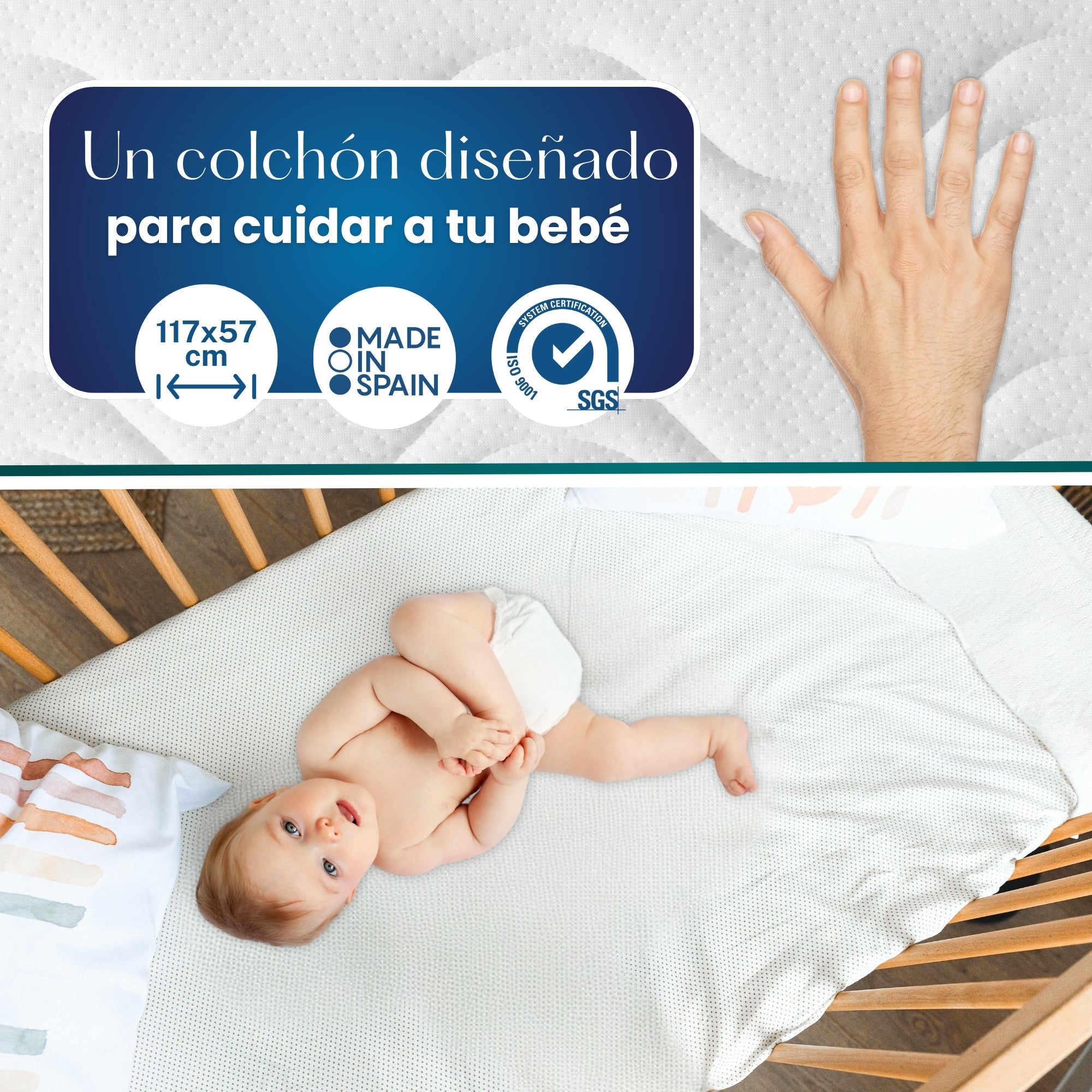 PARVULI™ Colchón para Cuna con Funda Impermeable