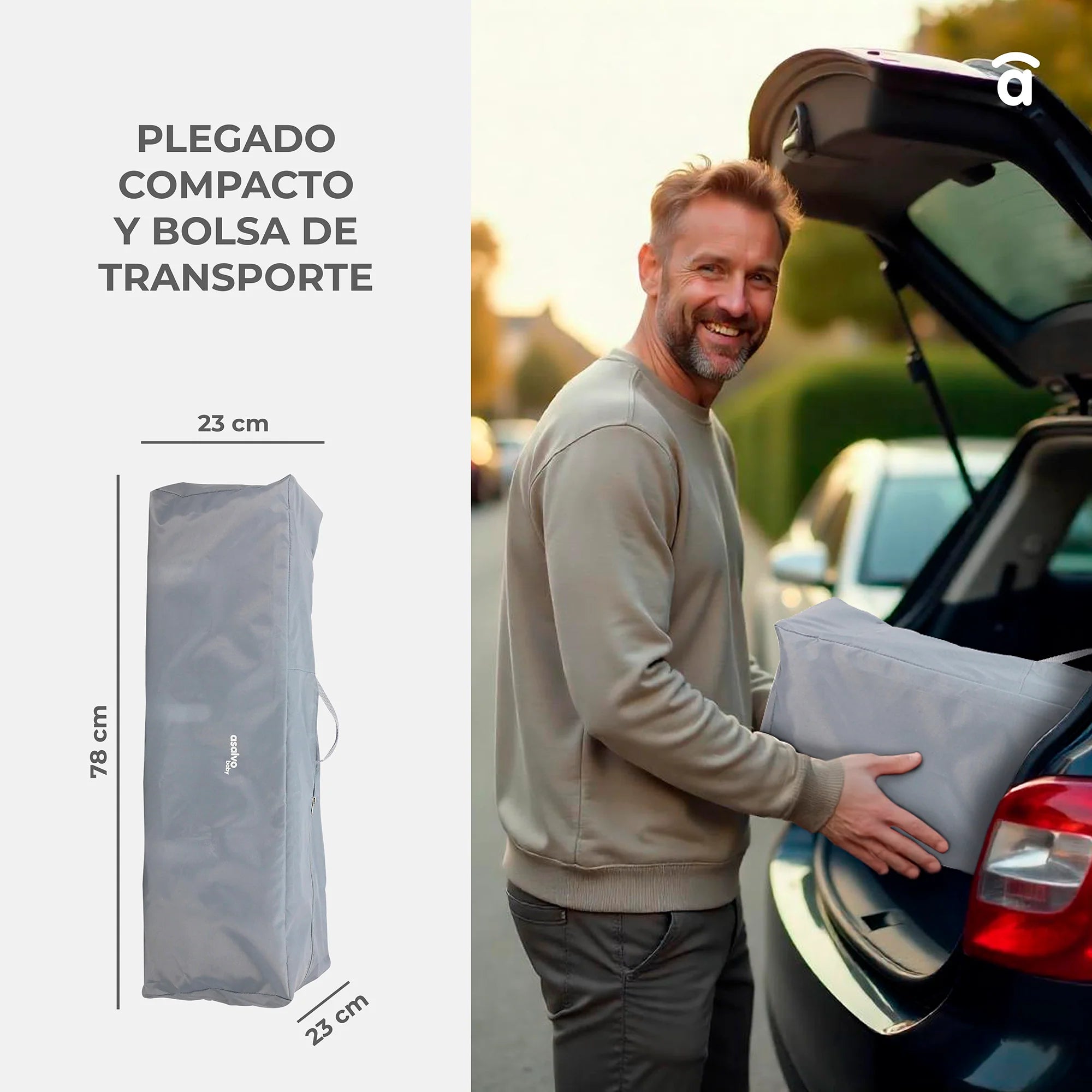 Cuna de Viaje Completa Nórdica con Cambiador y Doble Altura