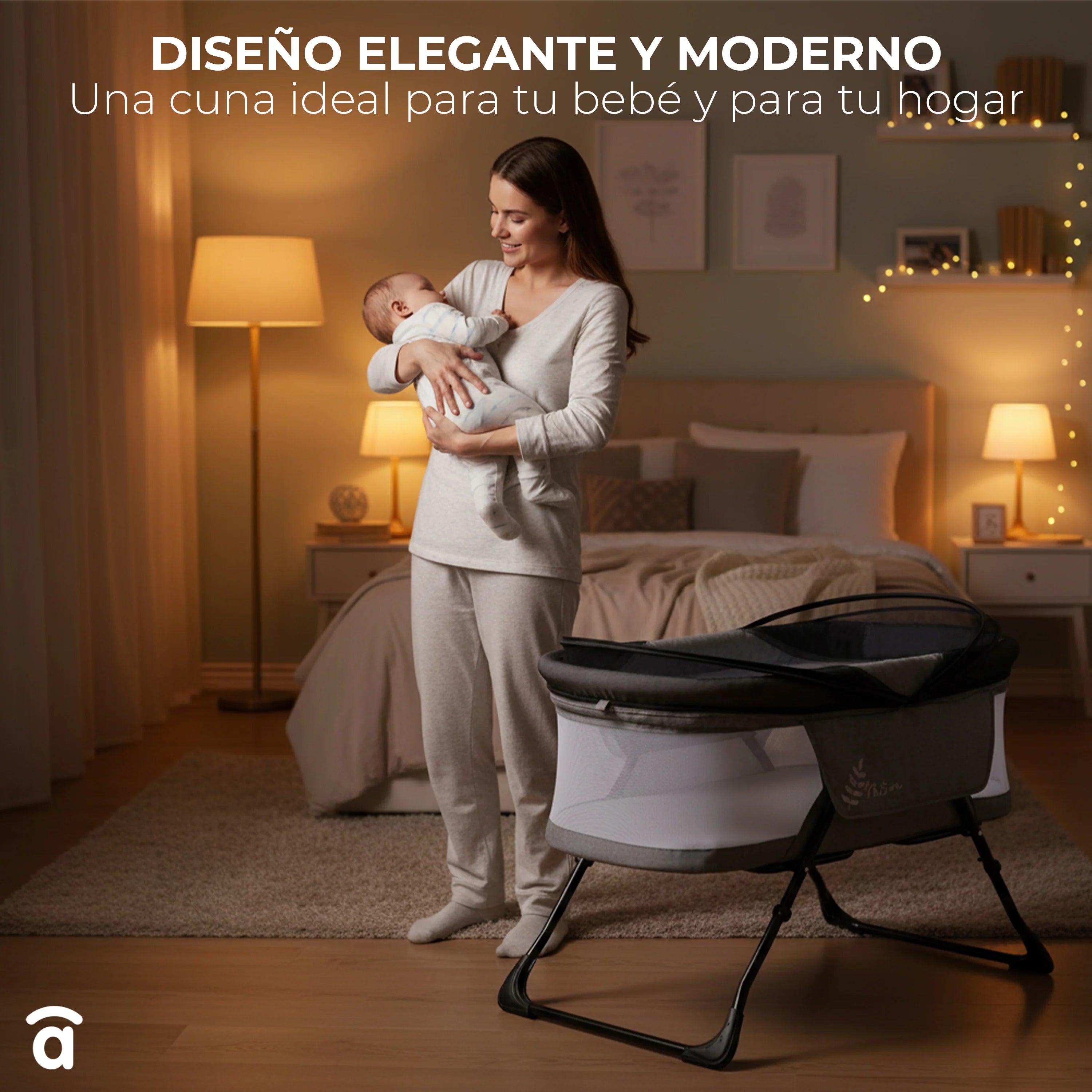 Minicuna Plegable Trip Natura - Portátil y Compacta para Recién Nacidos